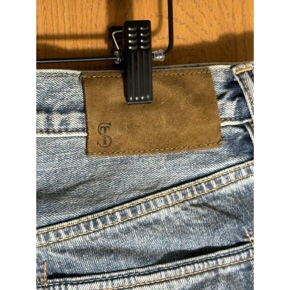 TODD SNYDER Relaxed Fit Japanese Selvedge Patch’ Jeans 34x34 Button Fly Men’s - Picture 7 of 16